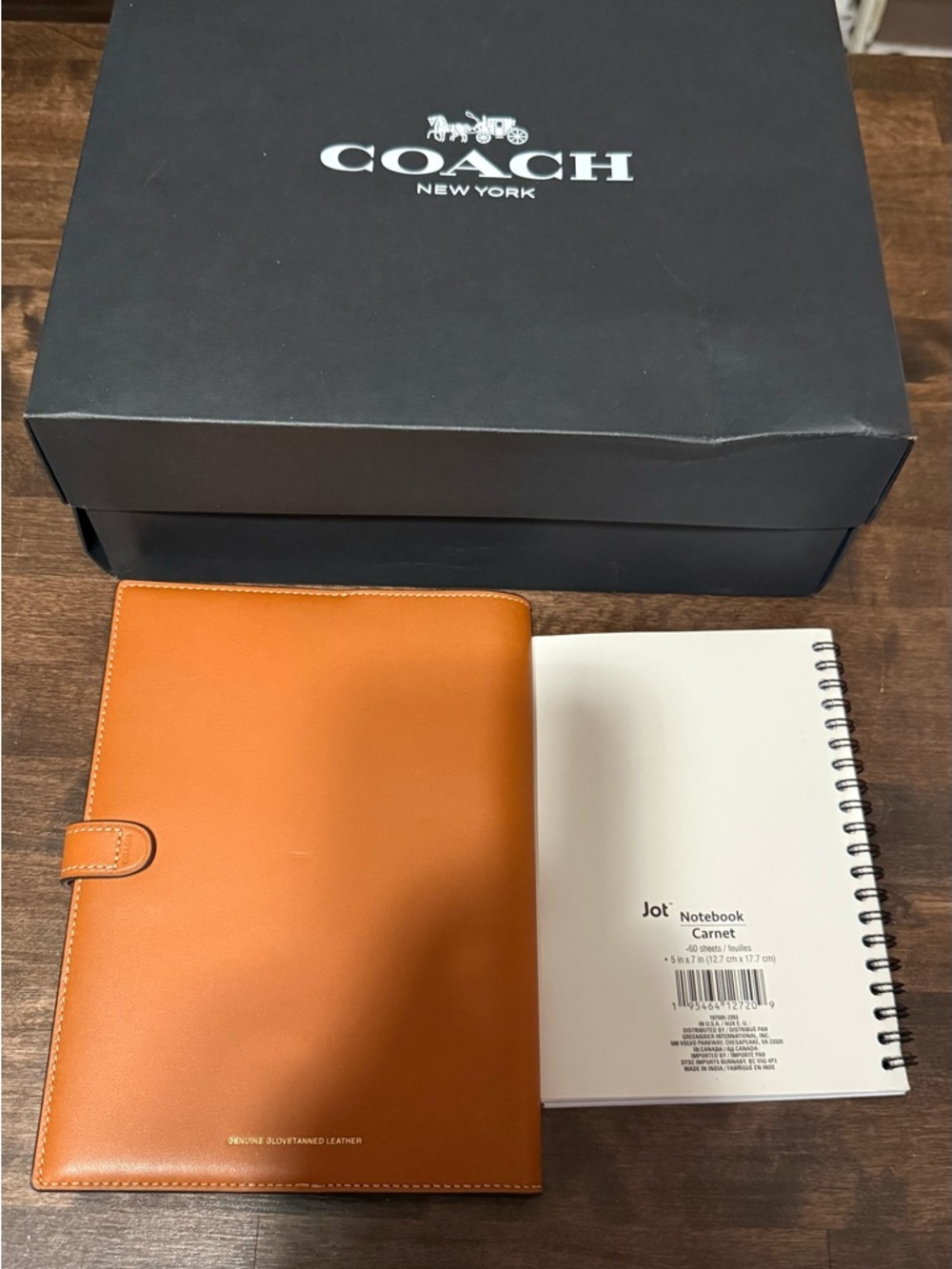 Coach Rexy Tan Leather Planner Pad Folio and spiral with T Rex - Picture 2 of 8